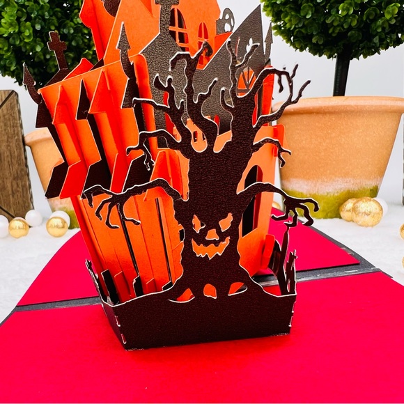 Haunted House Pop Up Card 3D Handmade - Picture 10 of 15